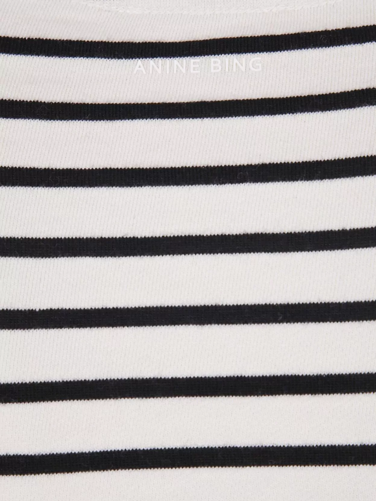 Anine Bing Womens Blk Stripe French Terry Myers Cropped Cotton-blend T-shirt Xs In Neutral