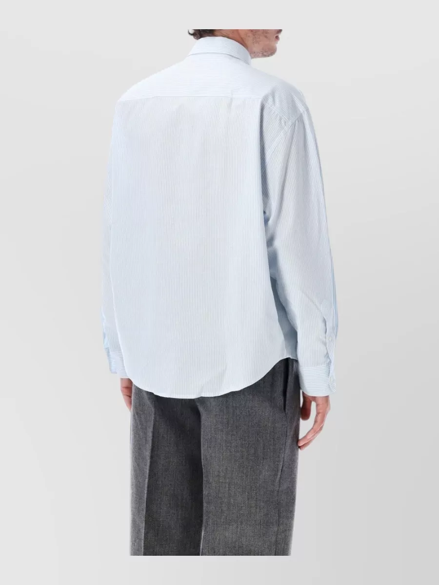Ami Paris Striped Boxy Shirt