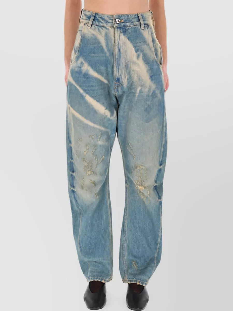 Vivienne Westwood Denim Buckle Back Straight-Leg Jeans