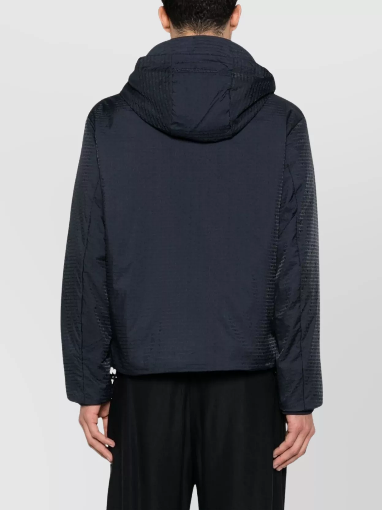 Emporio Armani Drawstring Hem High Neck Lightweight Nylon Jacket