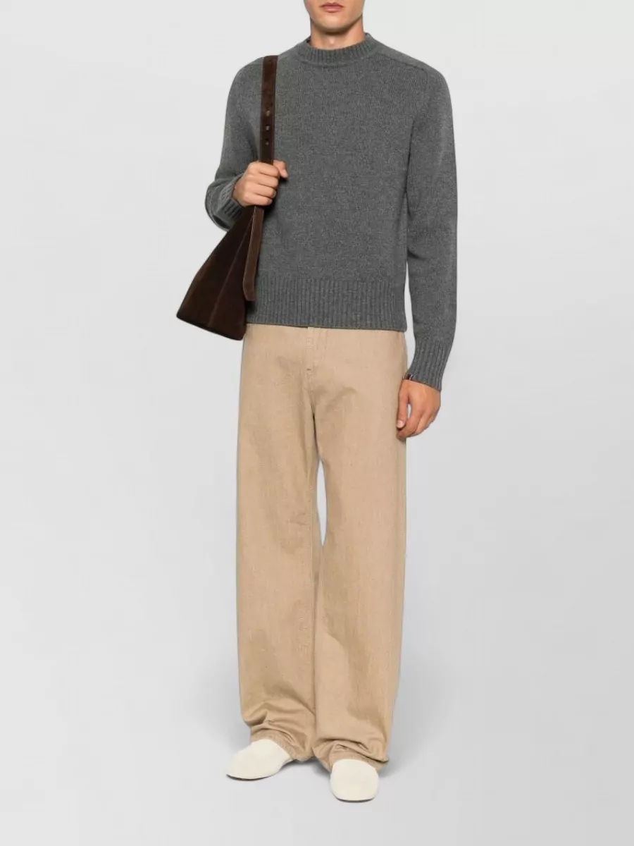 Extreme Cashmere Ribbed Cashmere Crewneck Sweater