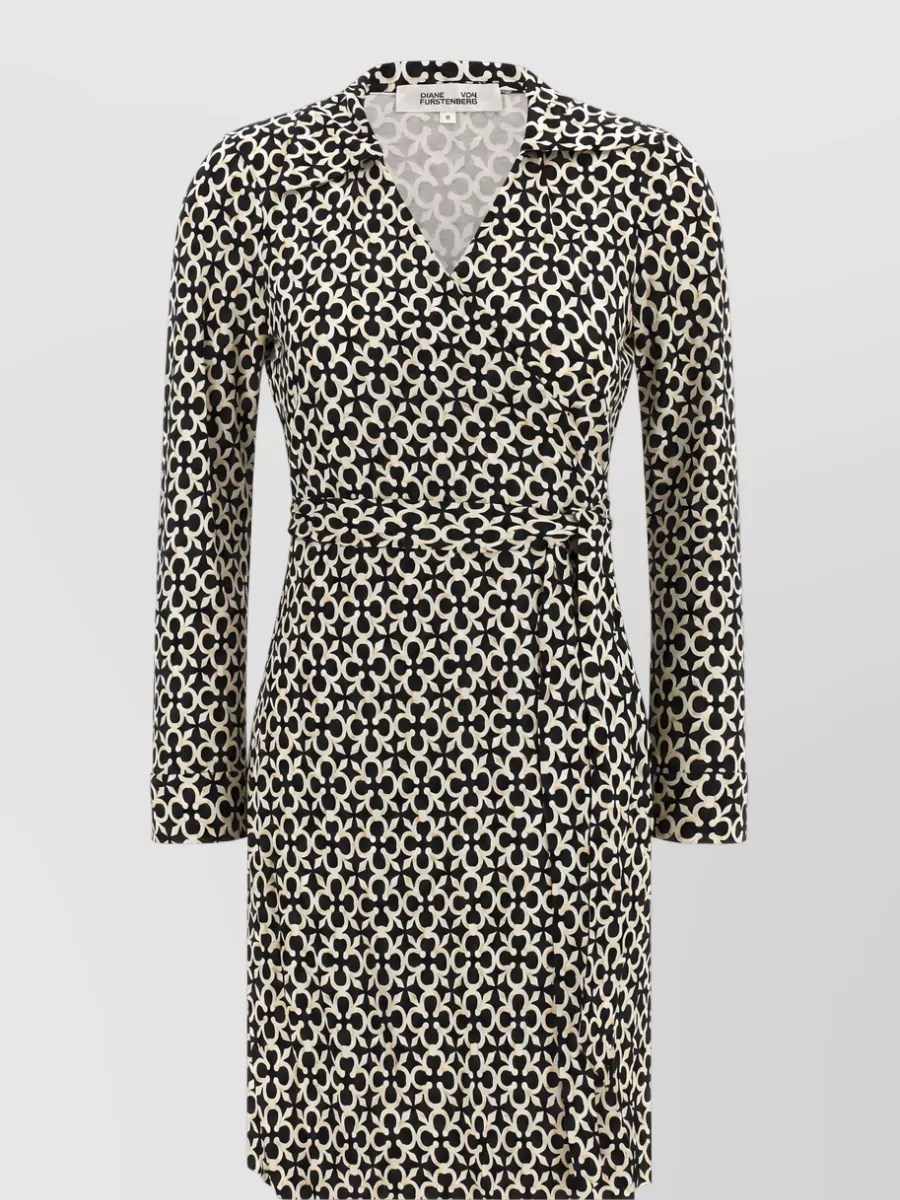 Diane Von Furstenberg silk printed wrap midi dress