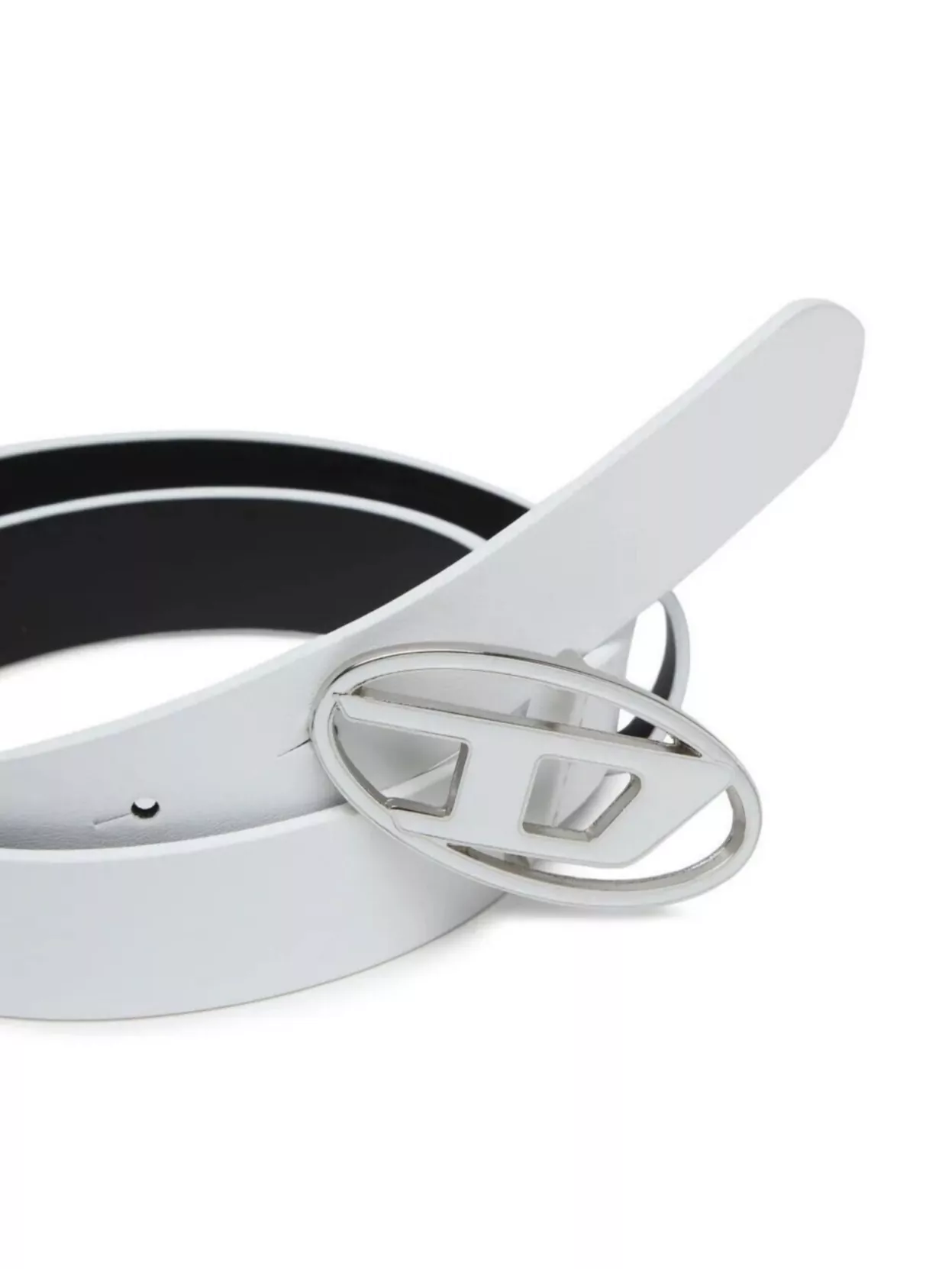 Diesel 25 Mm Reversible Belt With Oval Buckle In Metallic