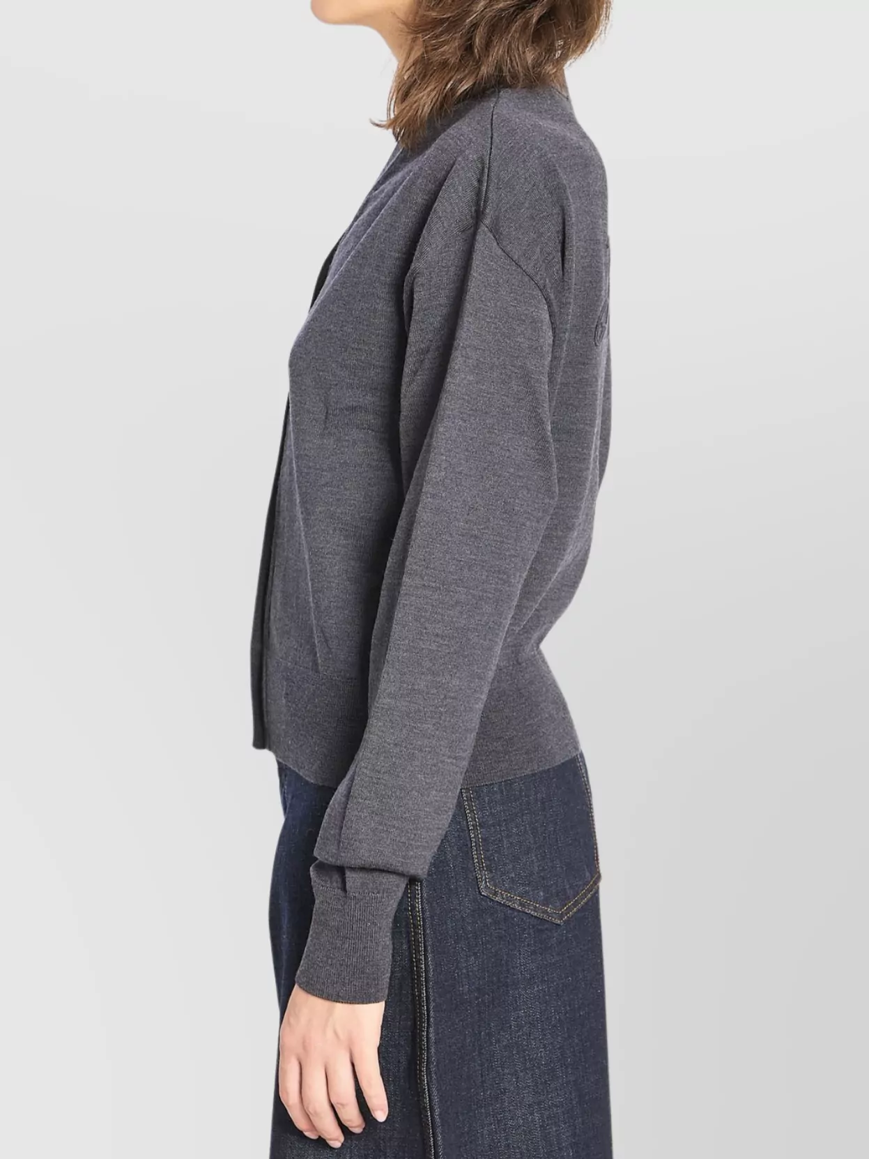 Jacquemus Embroidered Merino Wool Knit Cardigan With Ribbed Collar