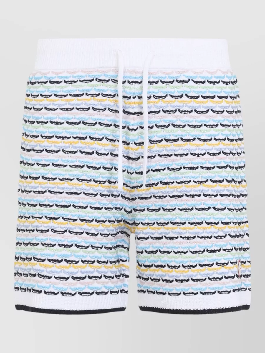 Casablanca cotton openwork knit relaxed-fit swim shorts