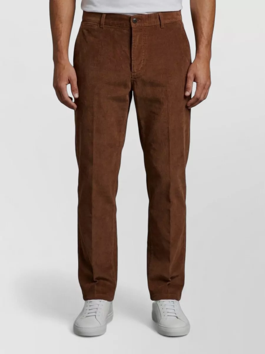 Ami Paris cotton corduroy mid-rise straight-leg trousers