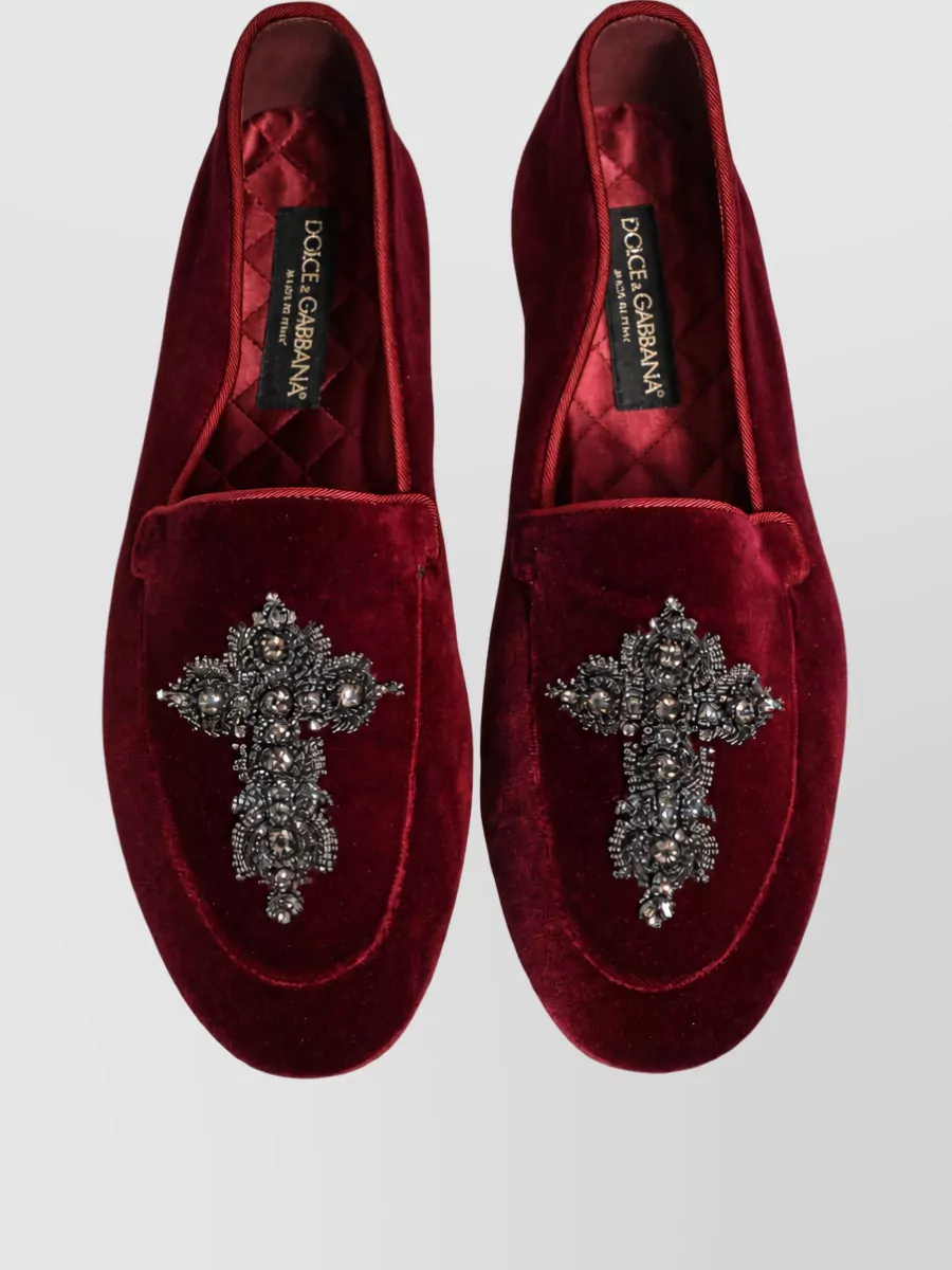 Dolce&Gabbana Leather Embellished Loafers
