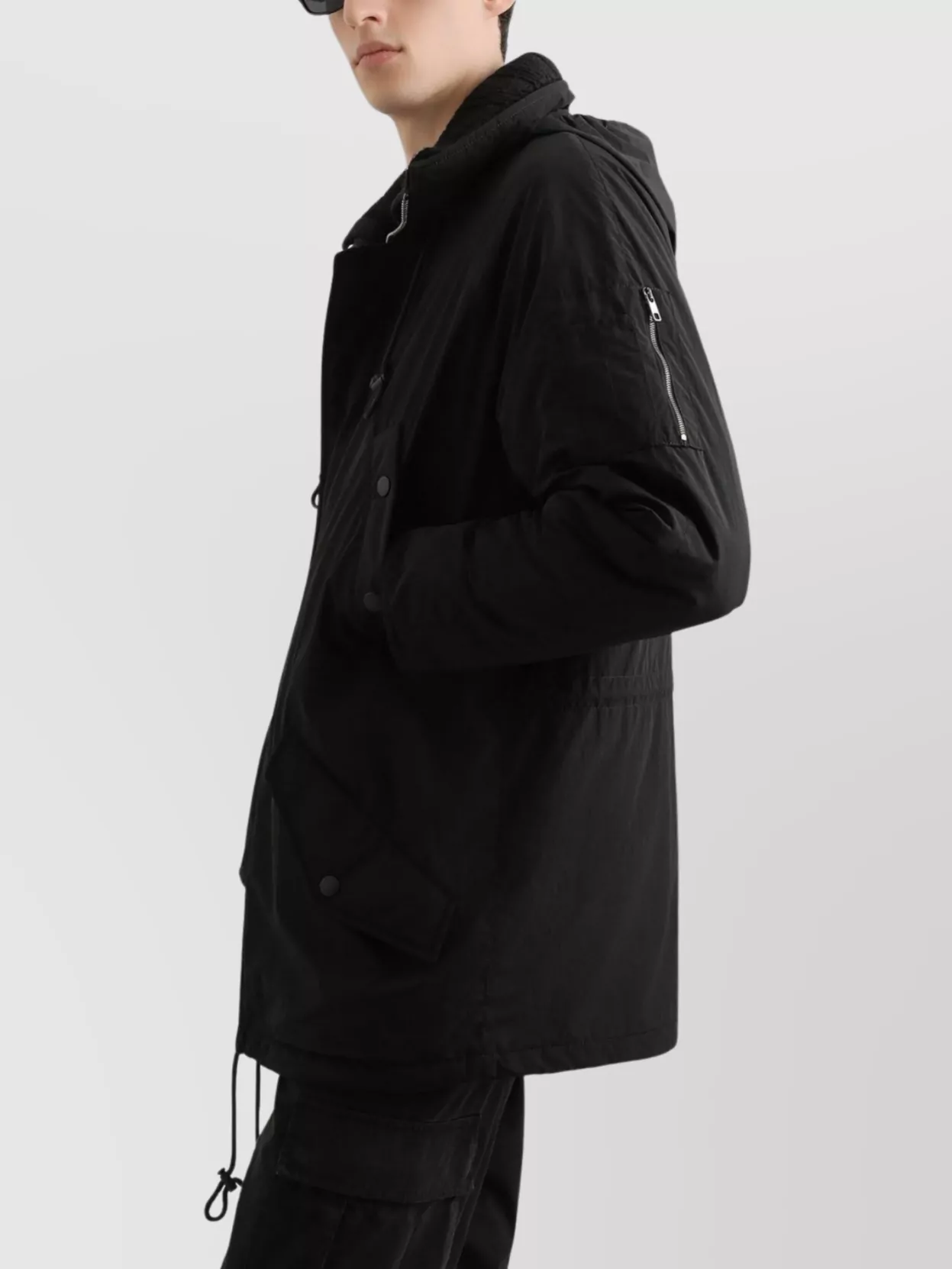 Dolce&Gabbana Hooded Jacket With Drawstring And Pockets