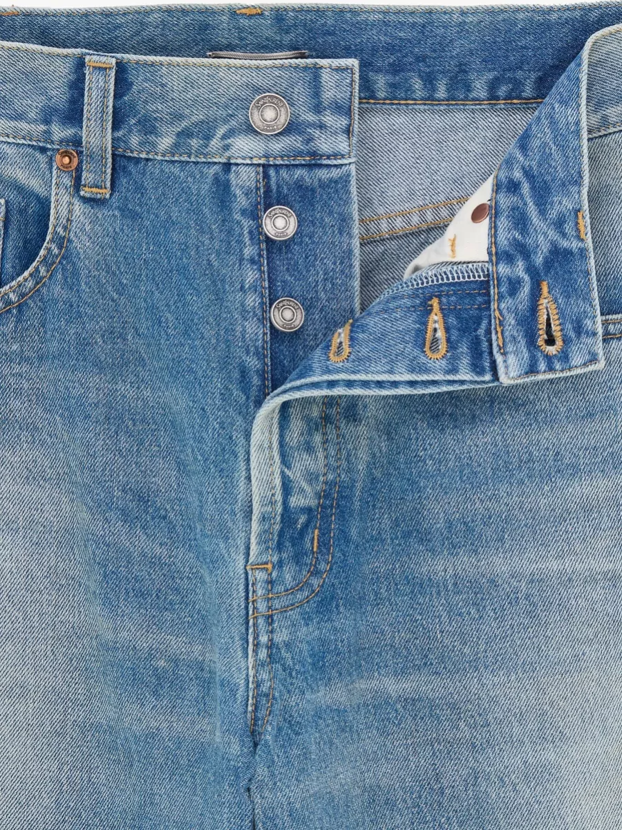 Saint Laurent Cotton Straight-Leg Jeans