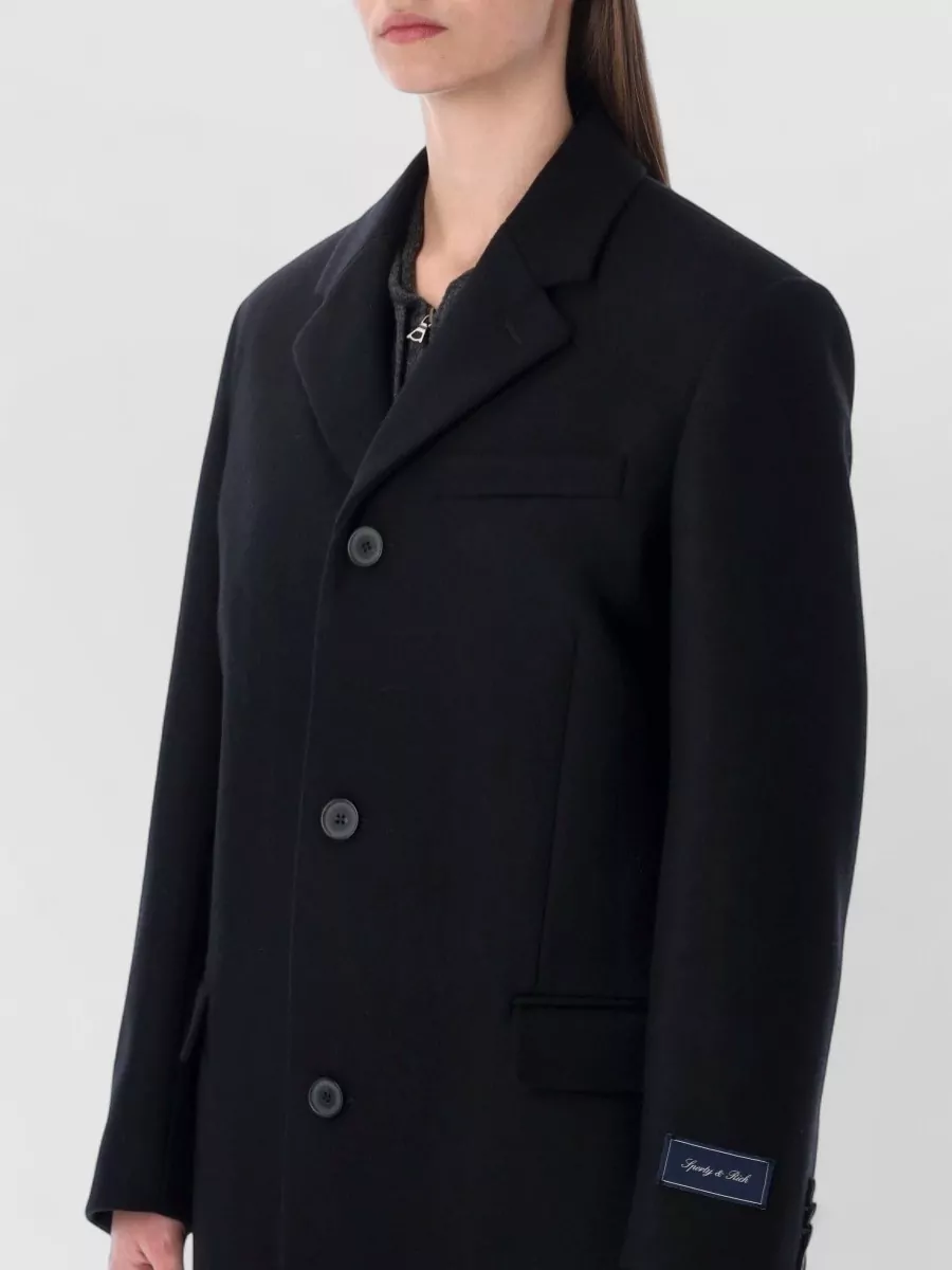 Sporty & Rich Wool Single Breasted Coat
