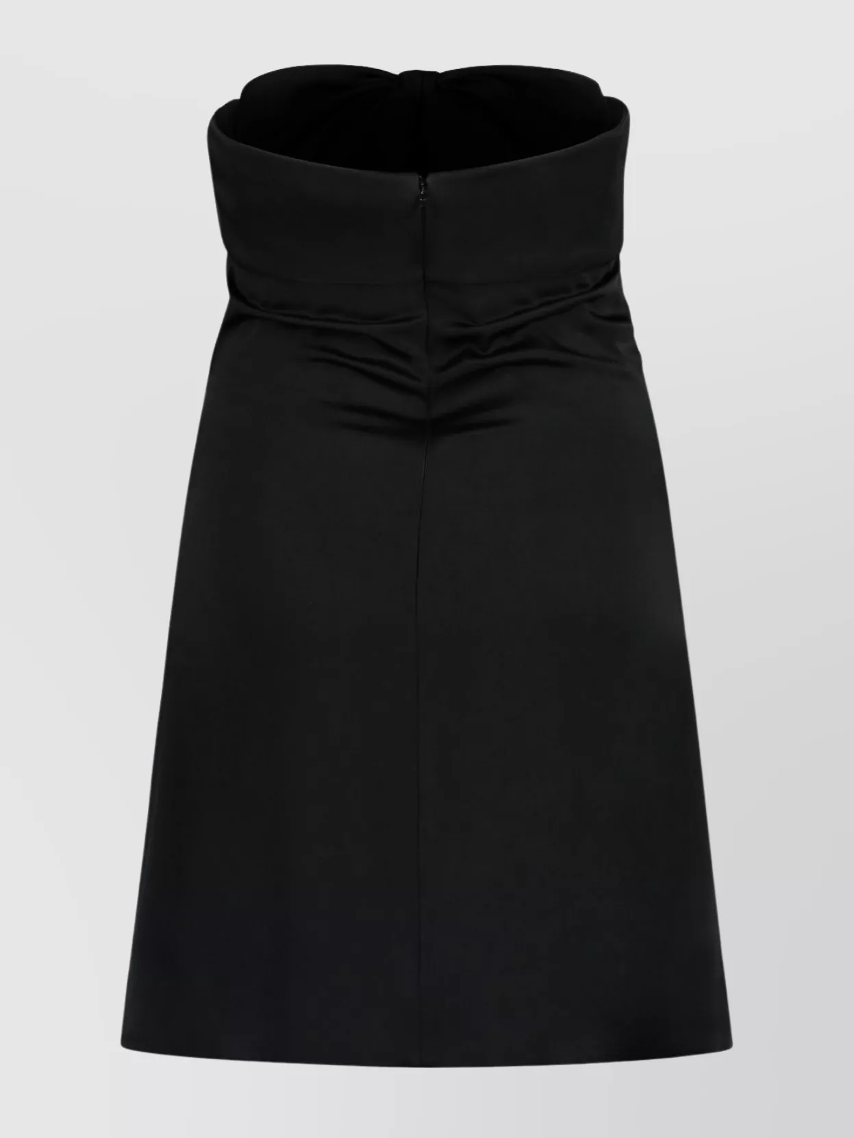 Saint Laurent Bow Detail Satin Strapless Dress