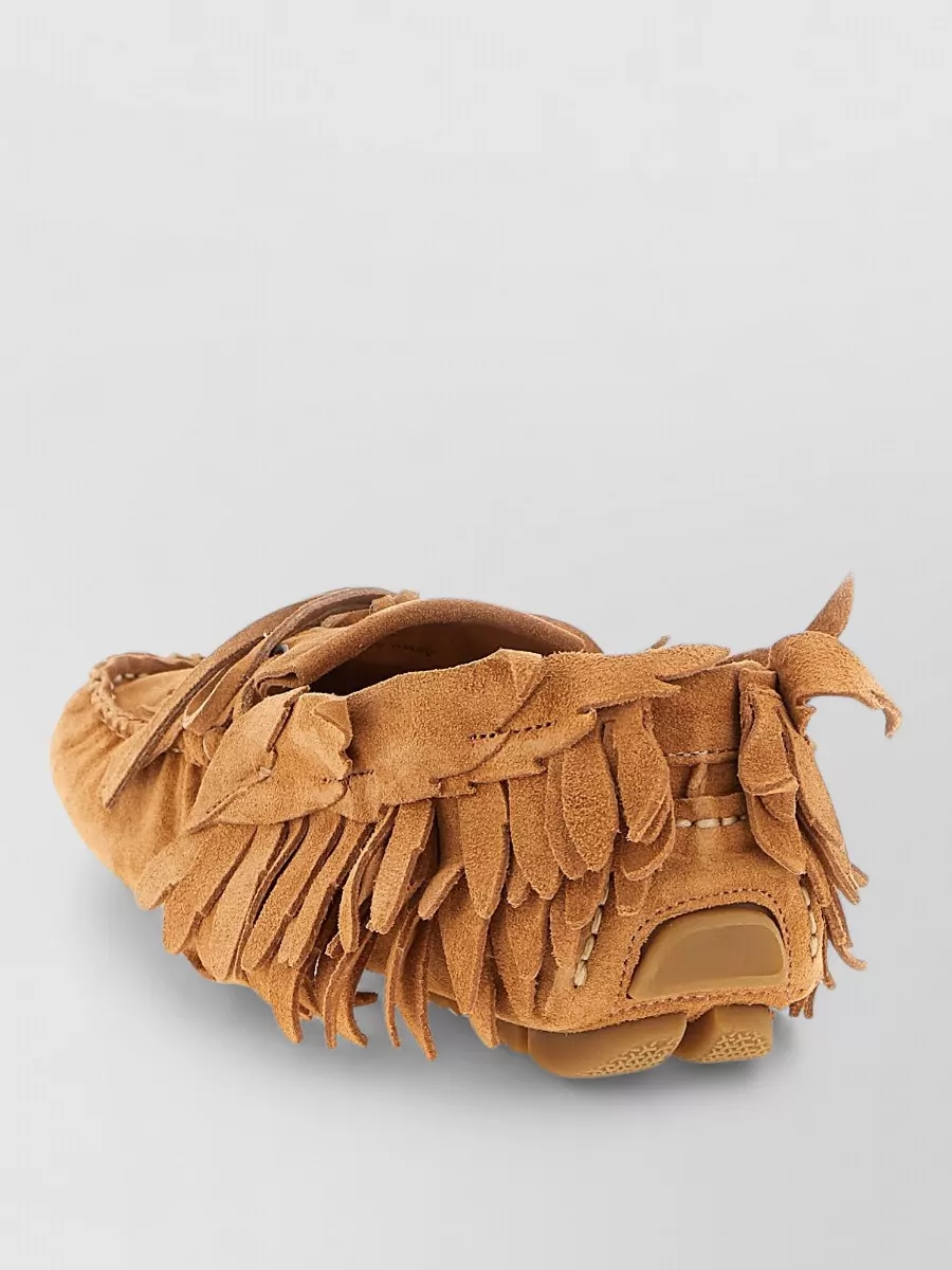 Alberta Ferretti Suede Lace-Up Loafers
