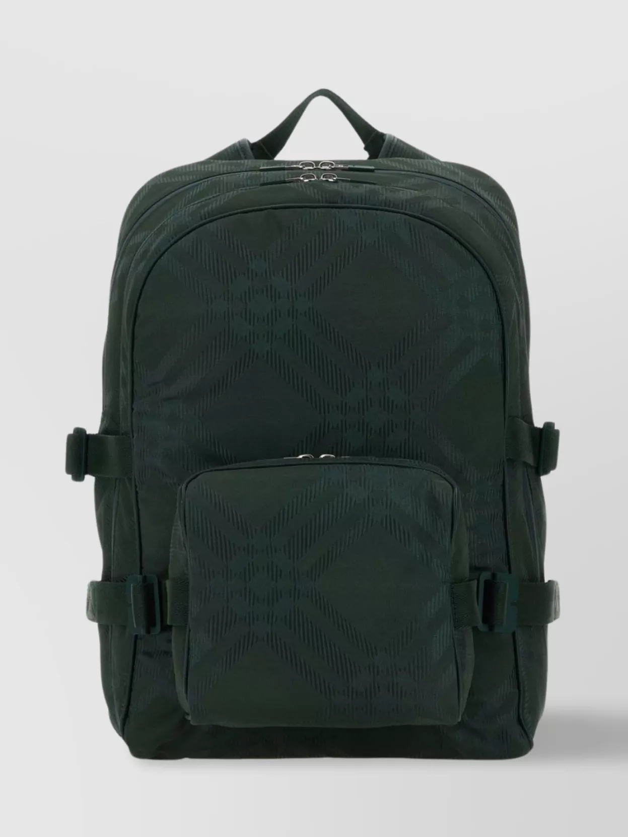 Shop Burberry Check Pattern Nylon Blend Backpack