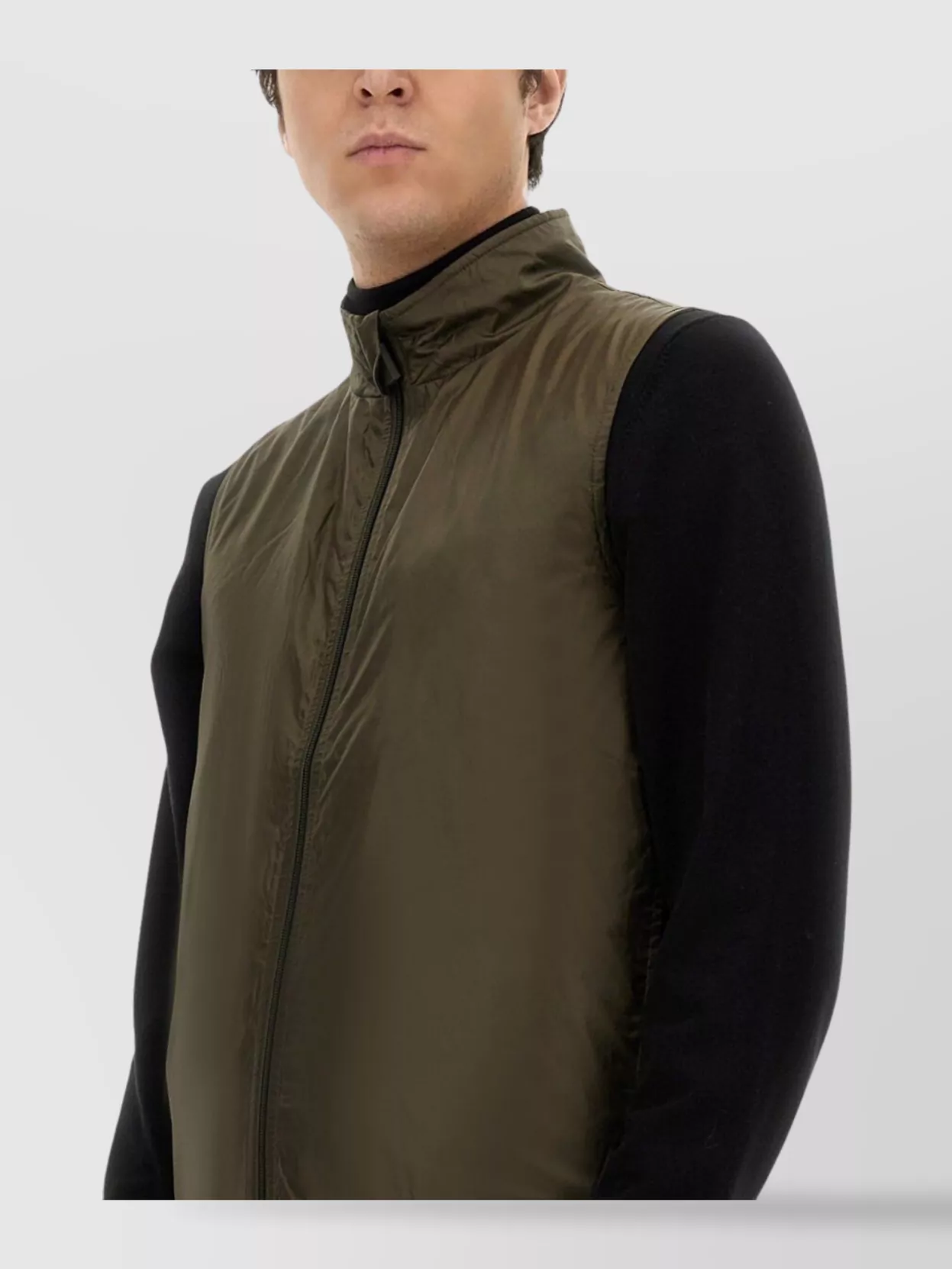 ASPESI "VERNES" SLEEVELESS HIGH COLLAR LIGHTWEIGHT VEST