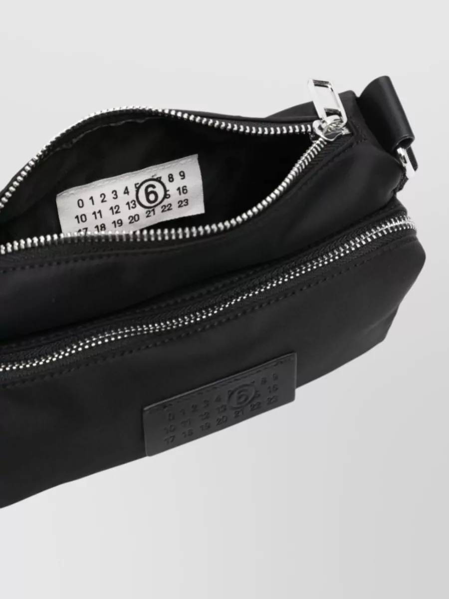 Mm6 Maison Margiela Nylon Shoulder Bag Featuring Pocket Strap