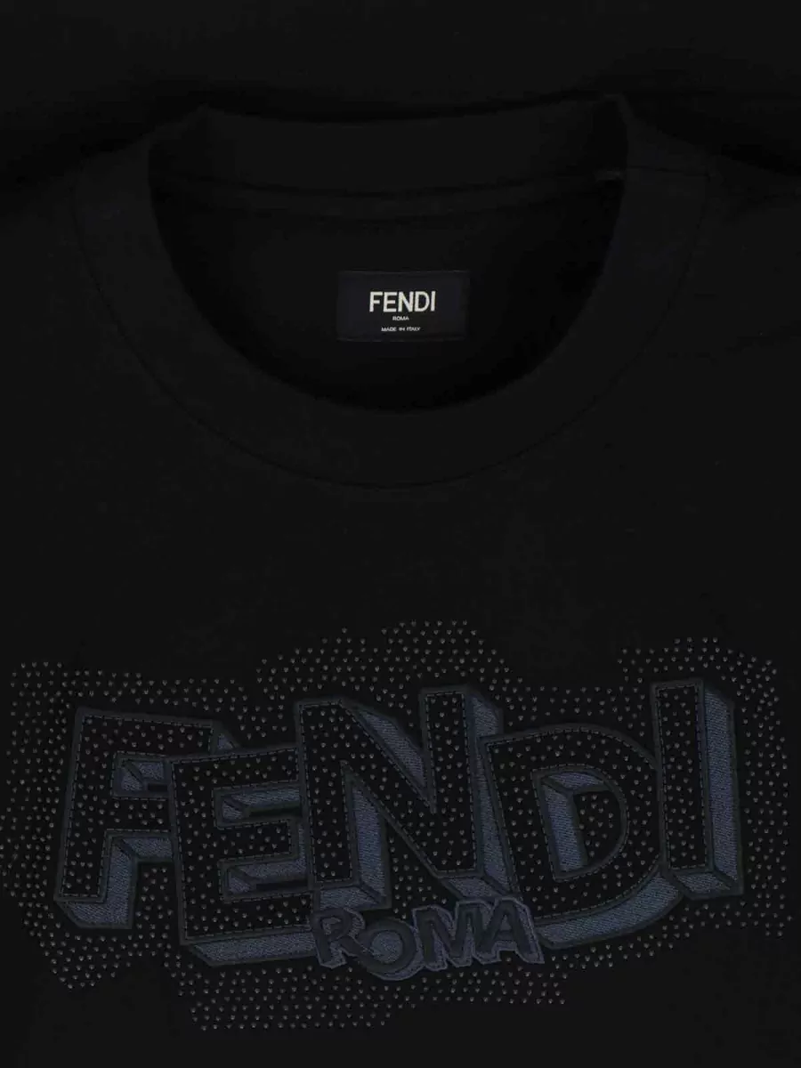 Fendi Crew Neck Straight Cut Short Sleeves