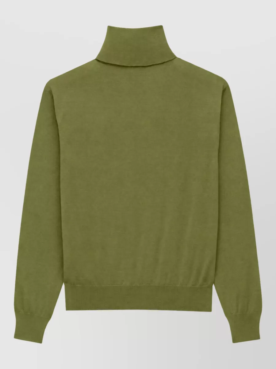 Saint Laurent Cashmere Wool Silk Turtleneck Knit Top