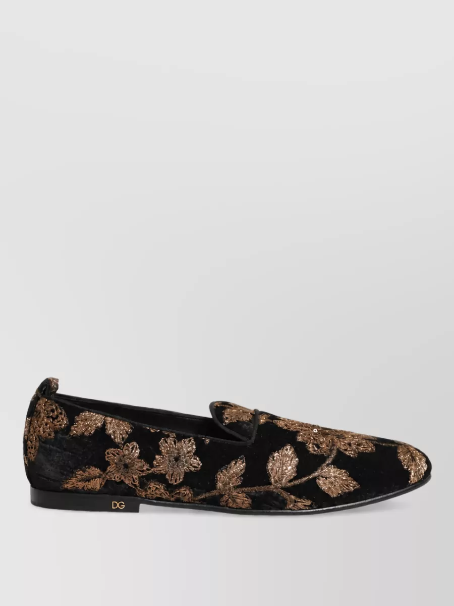 Dolce&Gabbana Floral Jacquard Slippers