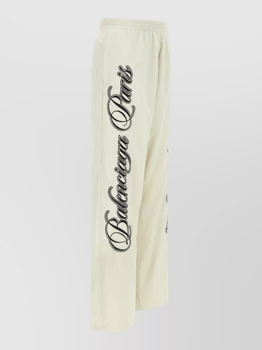 Balenciaga Cursive Reversible Trousers Wide Leg Design