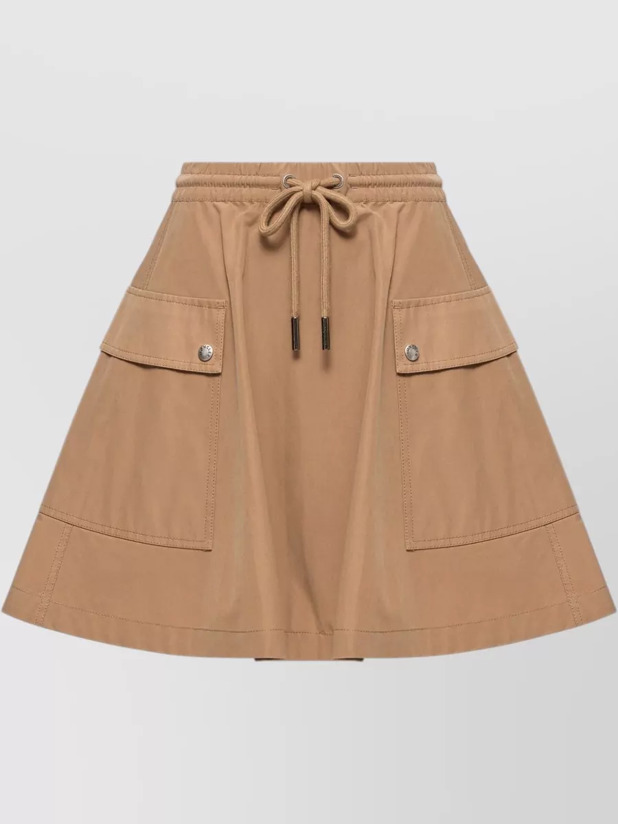 Moncler Cotton Blend A-Line Mini Skirt