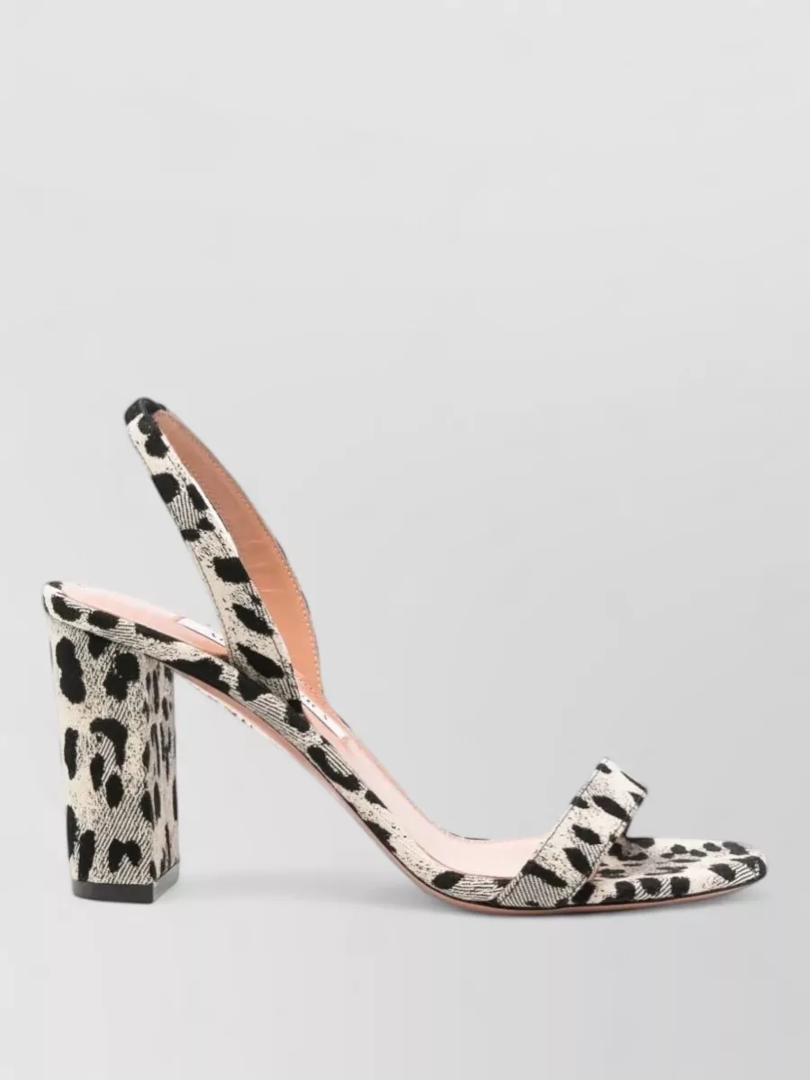 Aquazzura Silk Block Heel Sandals