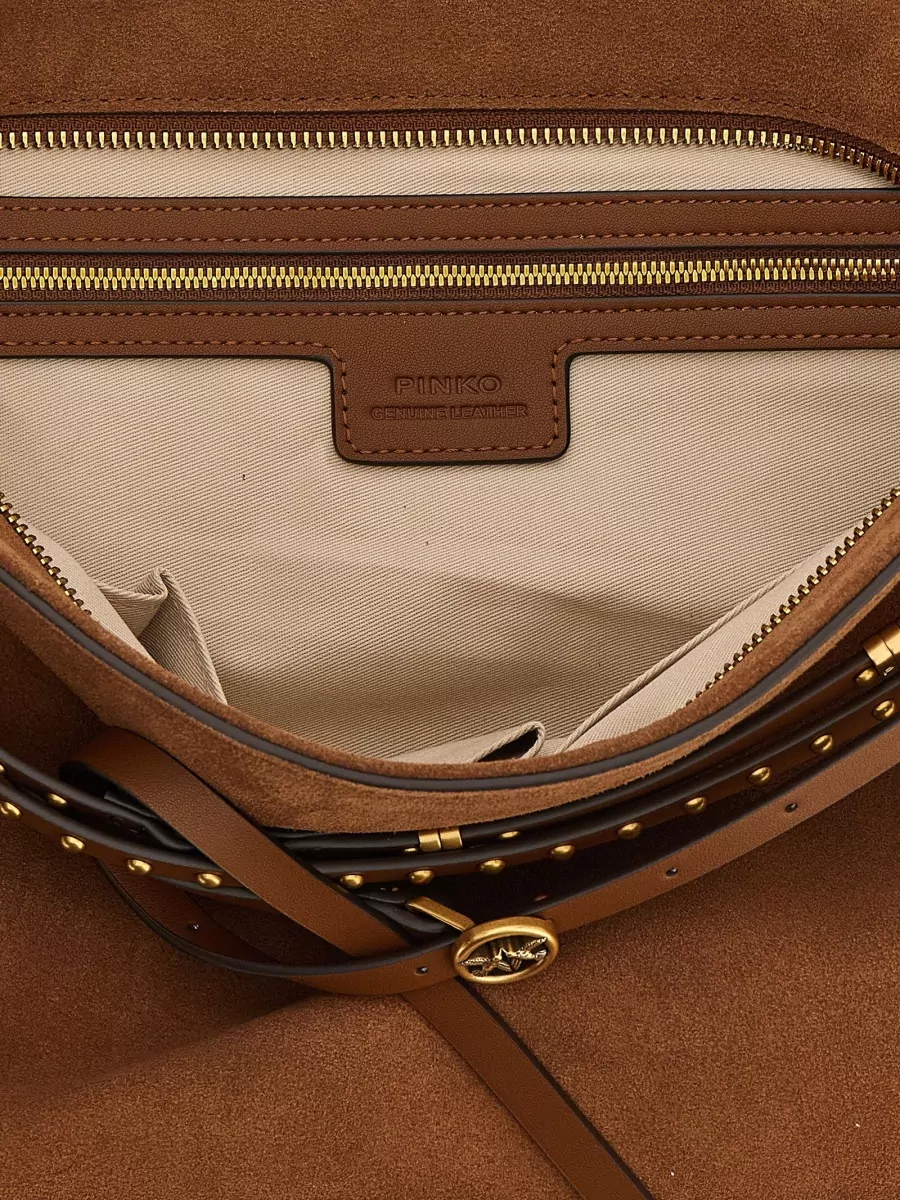 Pinko Large Leather Belt Shoulder Bag