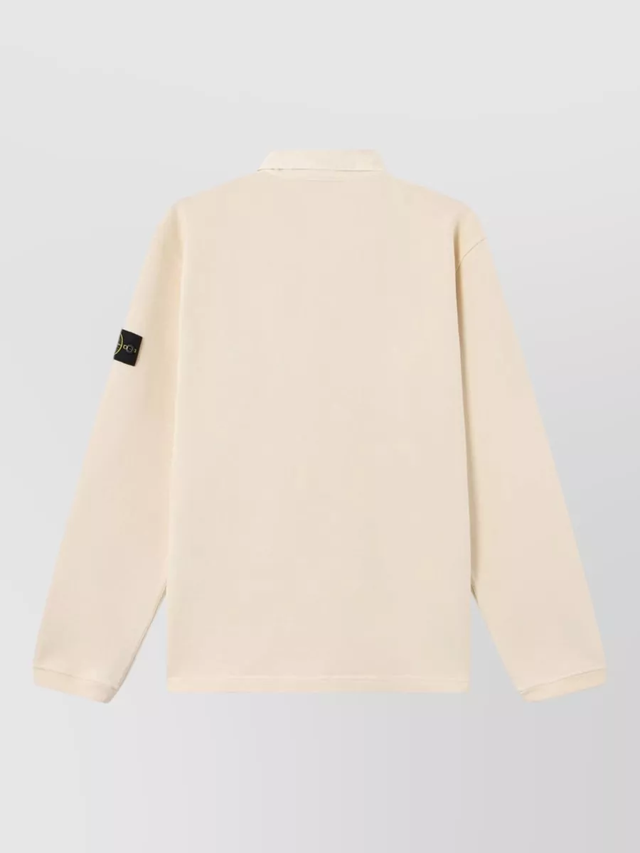 Stone Island Cotton Long-Sleeve Polo Shirt
