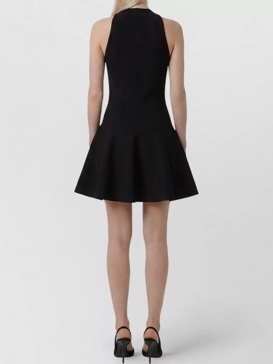 Alaïa Silk Sleeveless Cross-Front Mini Dress