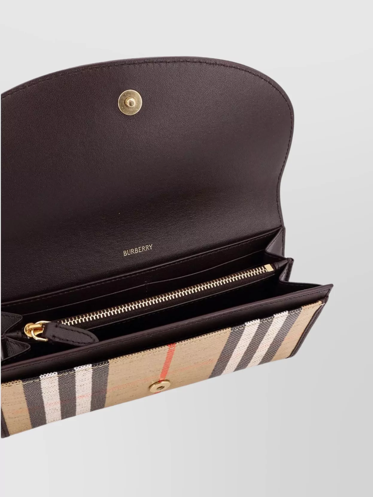 Burberry Coated Canvas Wallet Rectangular Shape