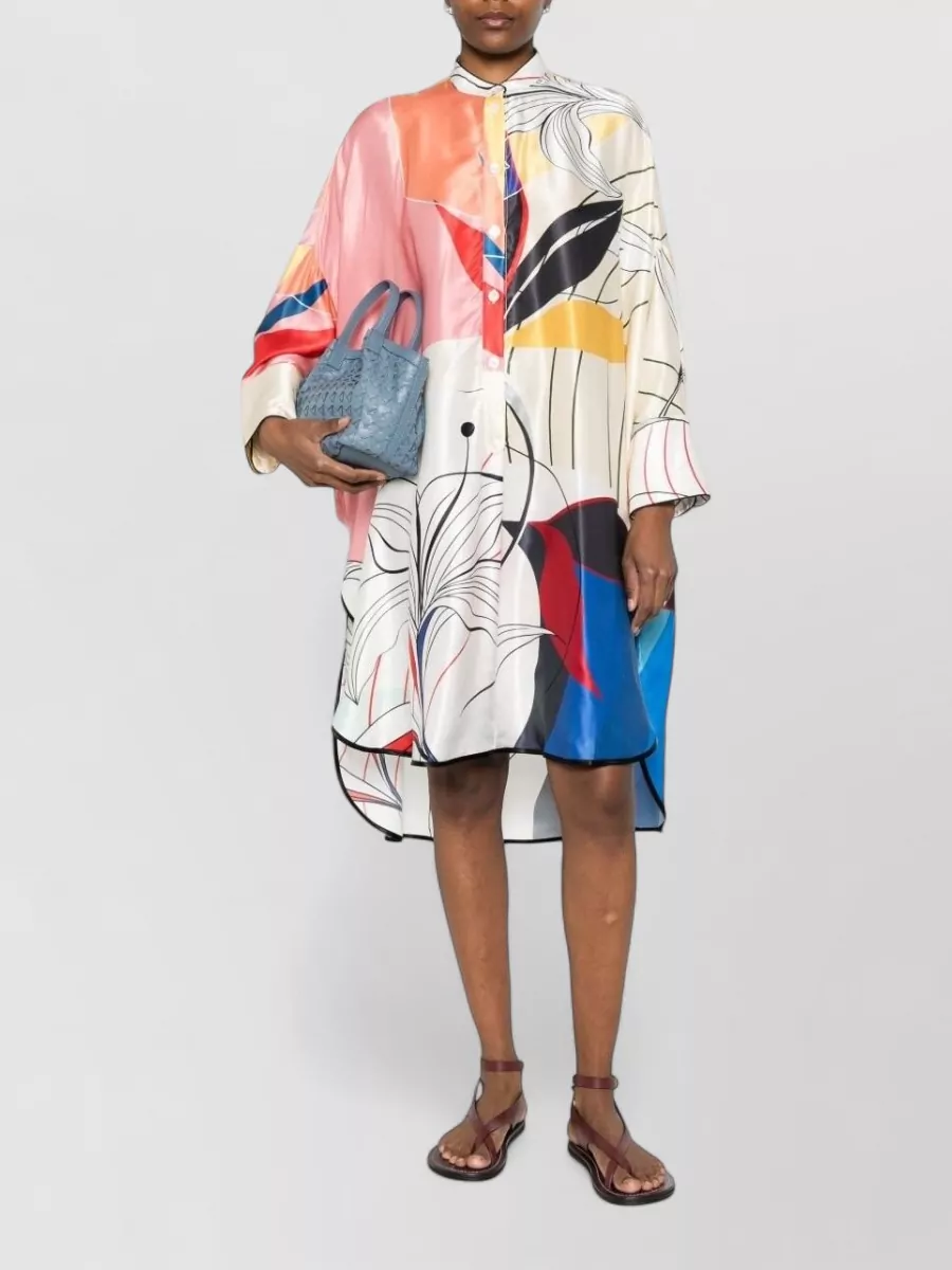 F.r.s For Restless Sleepers Silk Floral Print Midi Dress