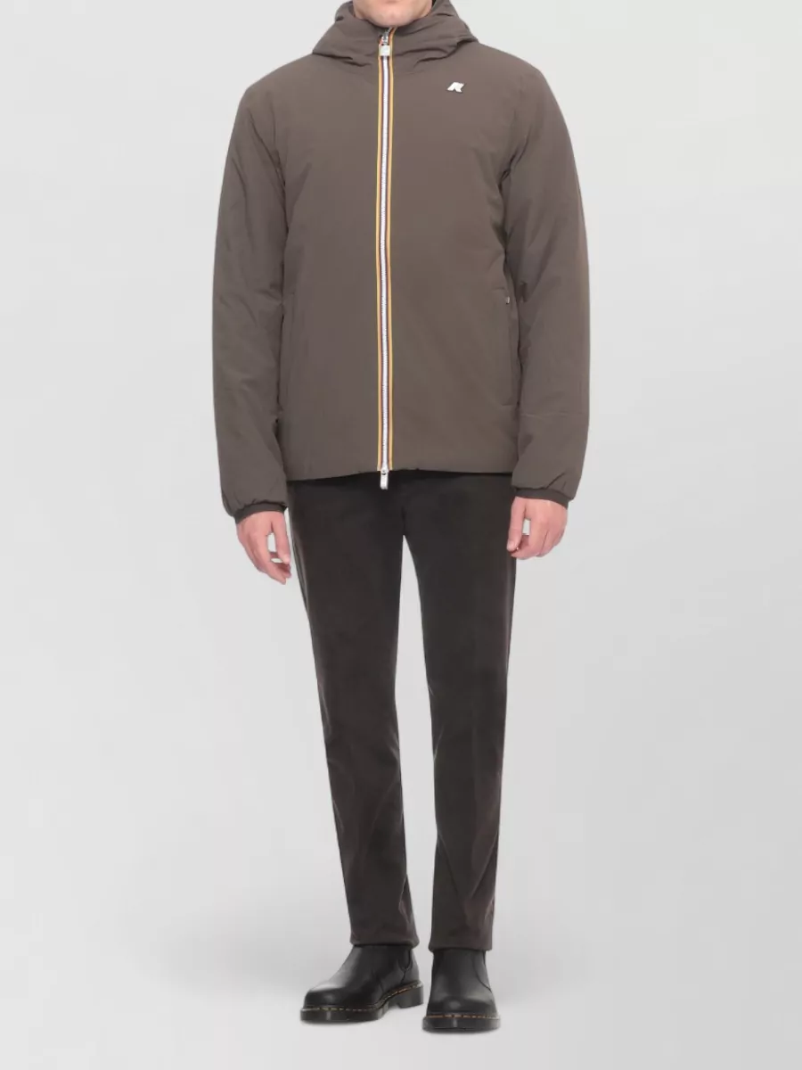 K-Way Mens Hooded Reversible Jacket Long Sleeves