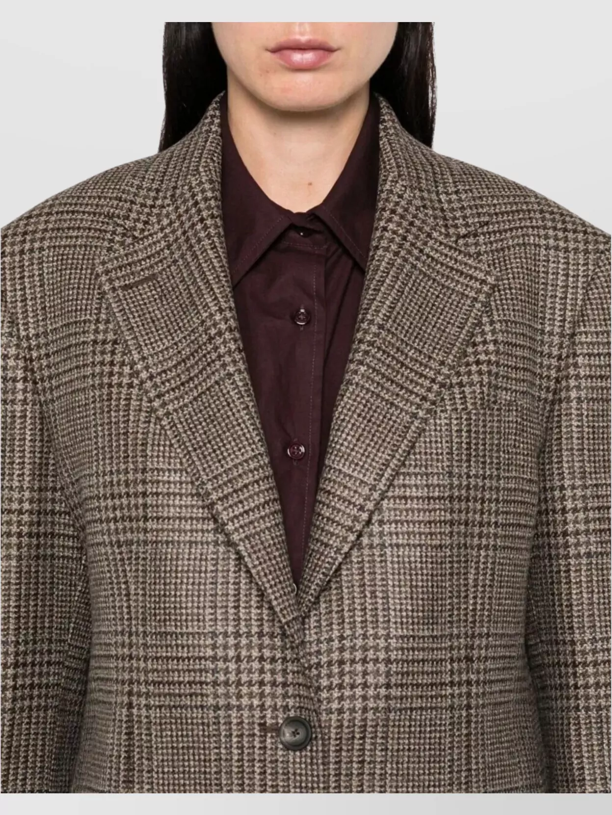 Tagliatore Checked Blazer In Brown