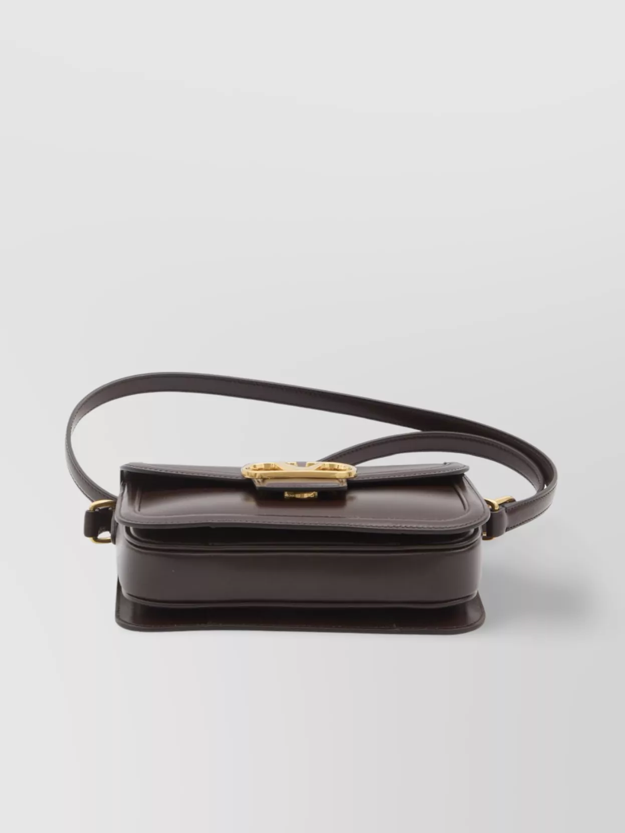 Valentino 9 To 5 Flap Leather Saddle Shoulder Bag