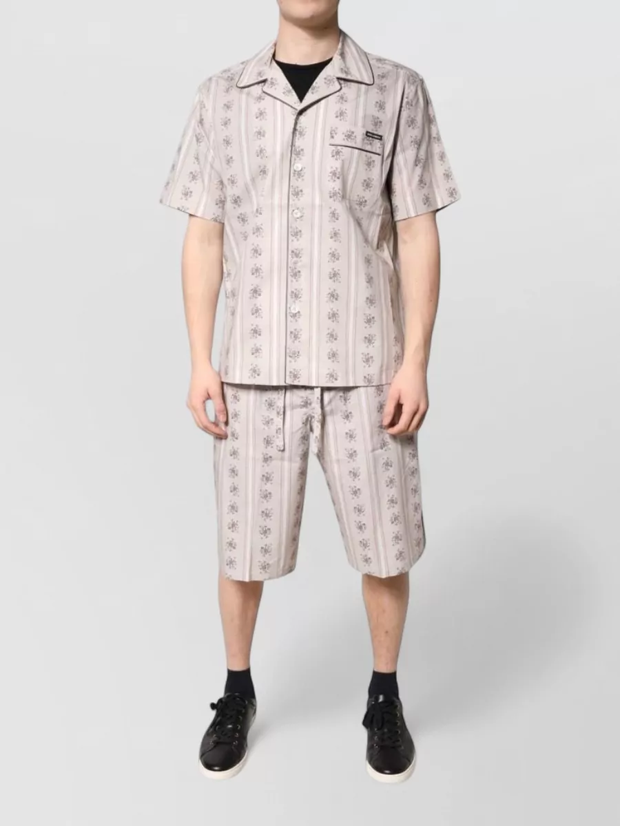 Dolce&Gabbana floral print cotton pajama set