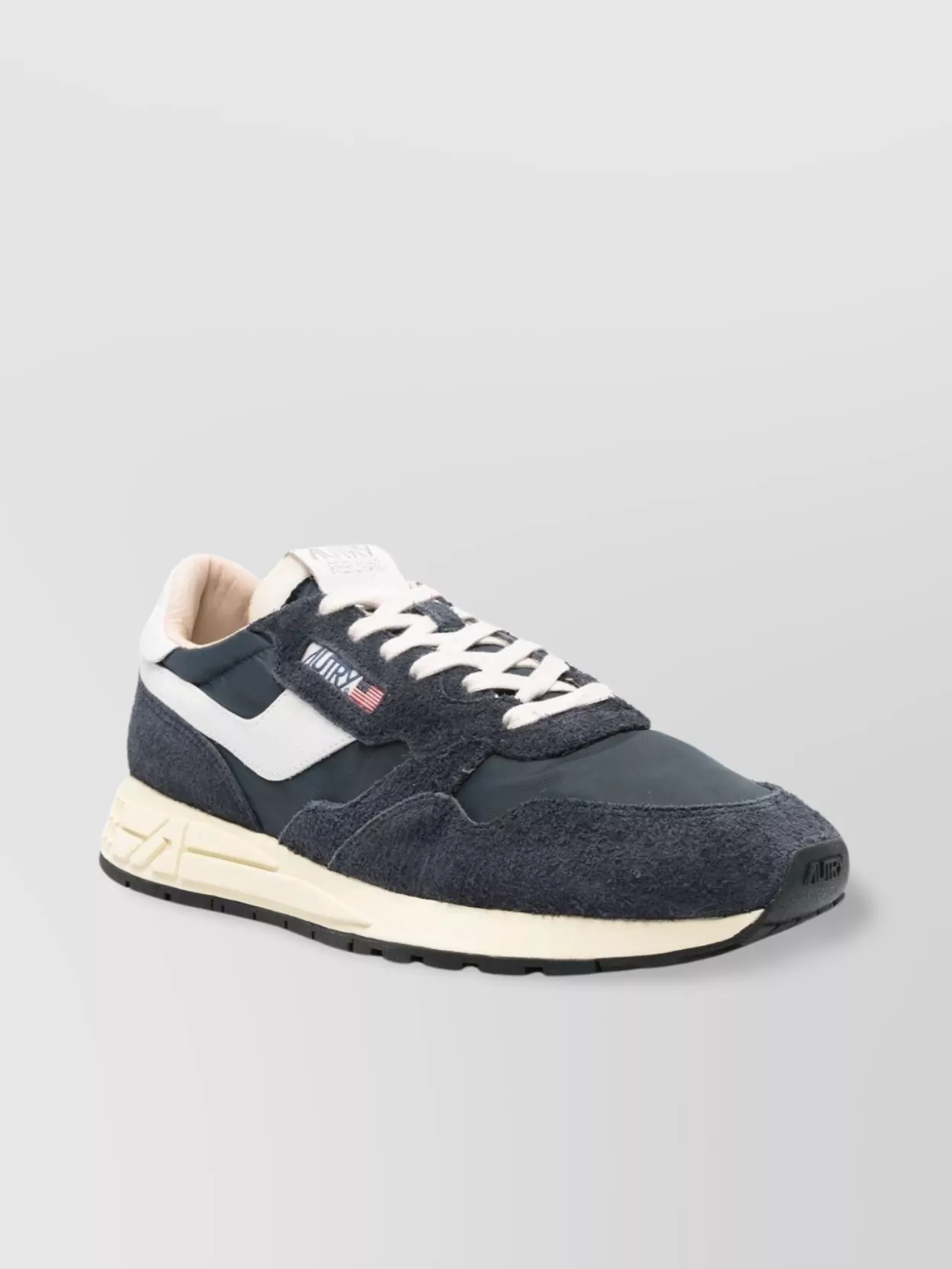 Autry Round Toe Suede Panels Rubber Sole Sneakers