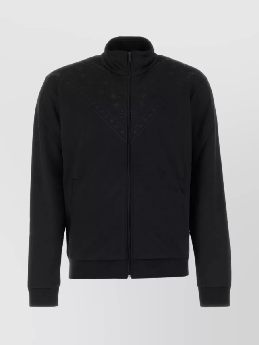 Shop Marcelo Burlon County Of Milan Polyester Blend Hooded Sweatshirt With Bandana Print In Black