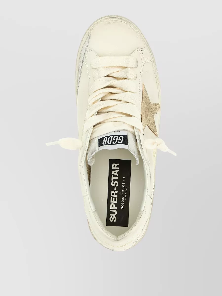 Golden Goose Superstar Sneakers Round Toe Perforated Accents