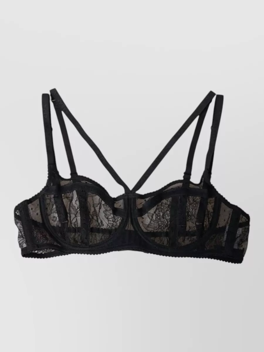 Dolce&Gabbana floral lace balconette bra