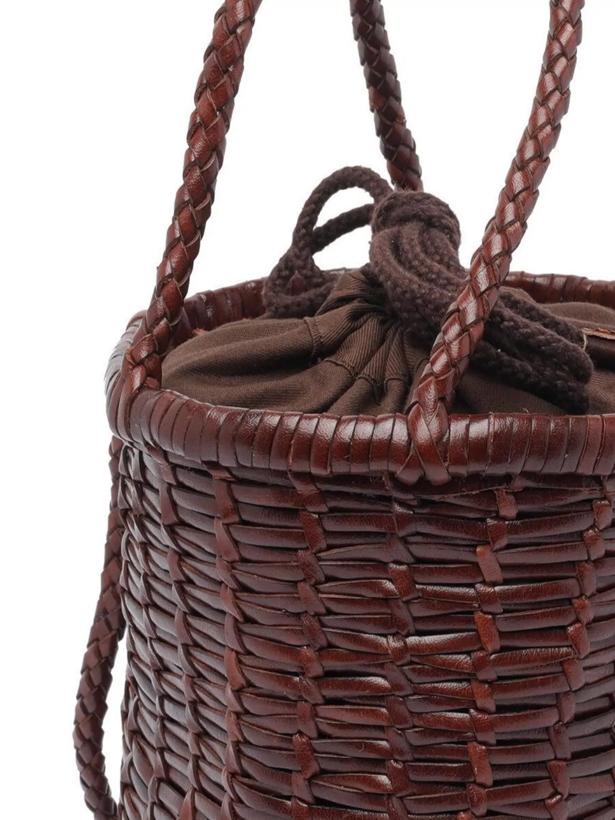 Dragon Diffusion Woven Texture Shoulder Bag With Dual Handles