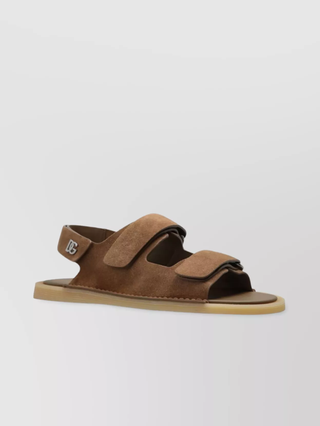 Dolce&Gabbana Flat Sole Touch-Strap Suede Sandals