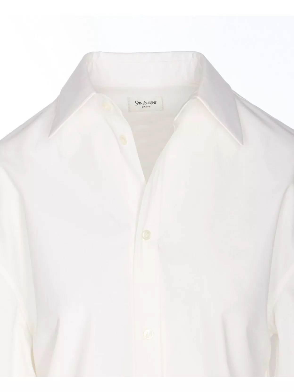 Saint Laurent Curved Hem Long Sleeves Shirt