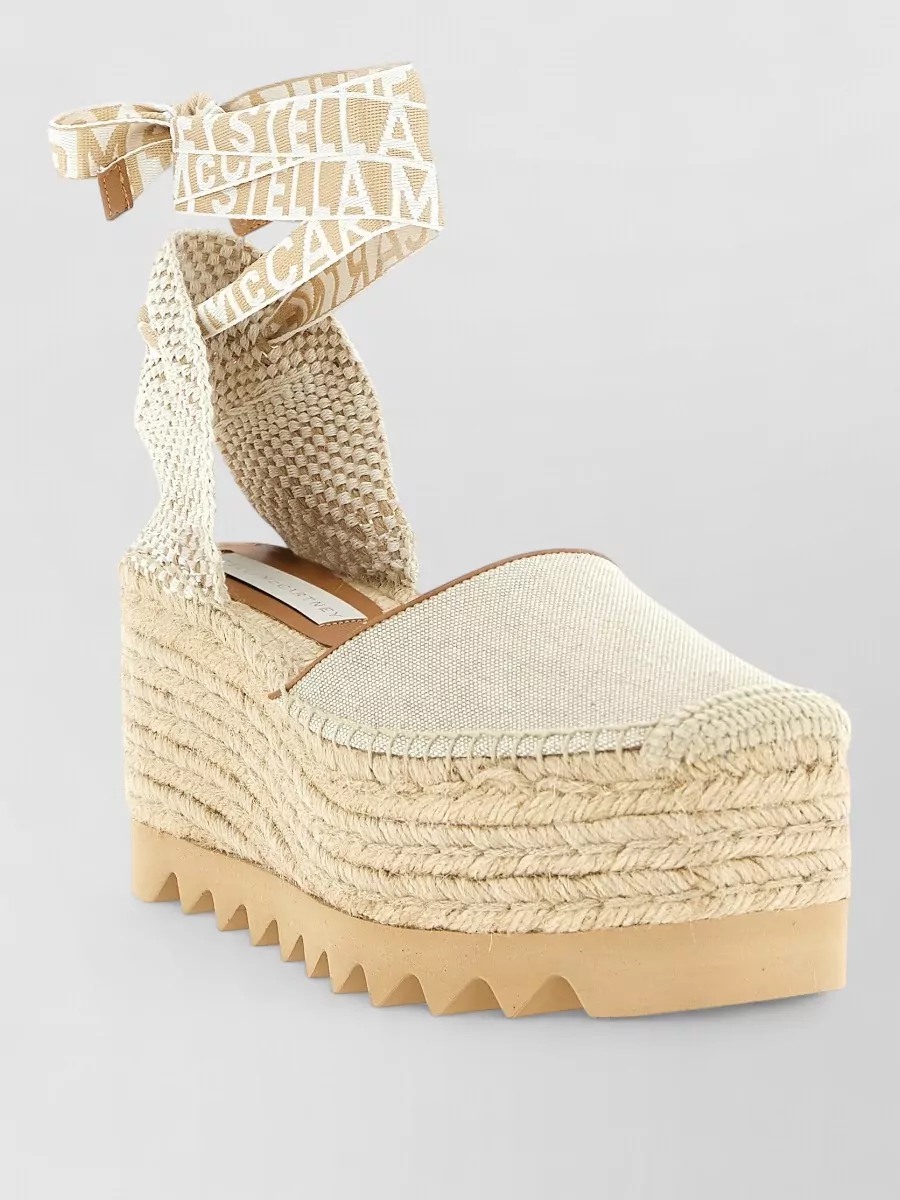 Stella Mccartney Canvas Gaia Wedge Espadrilles