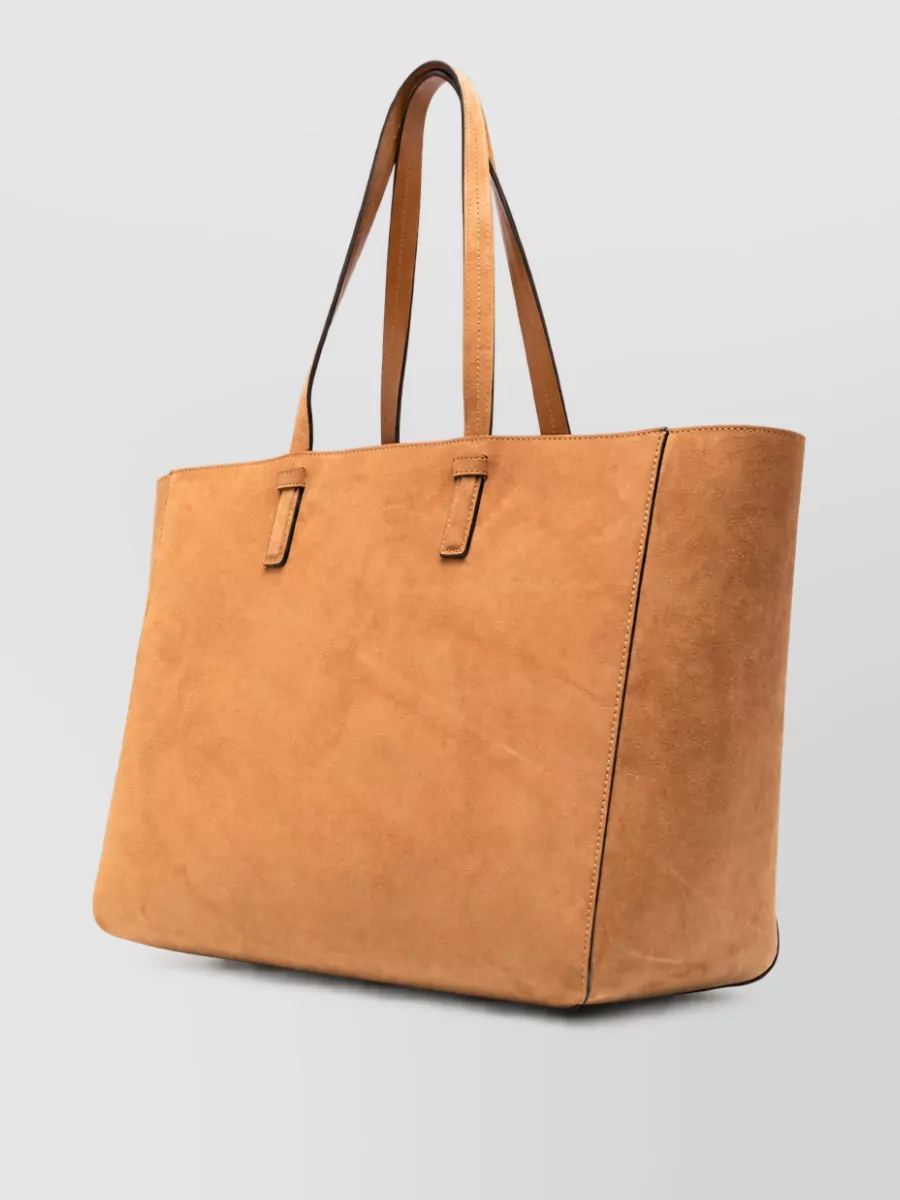 Ermanno Scervino Leather Embroidered Tote Bag