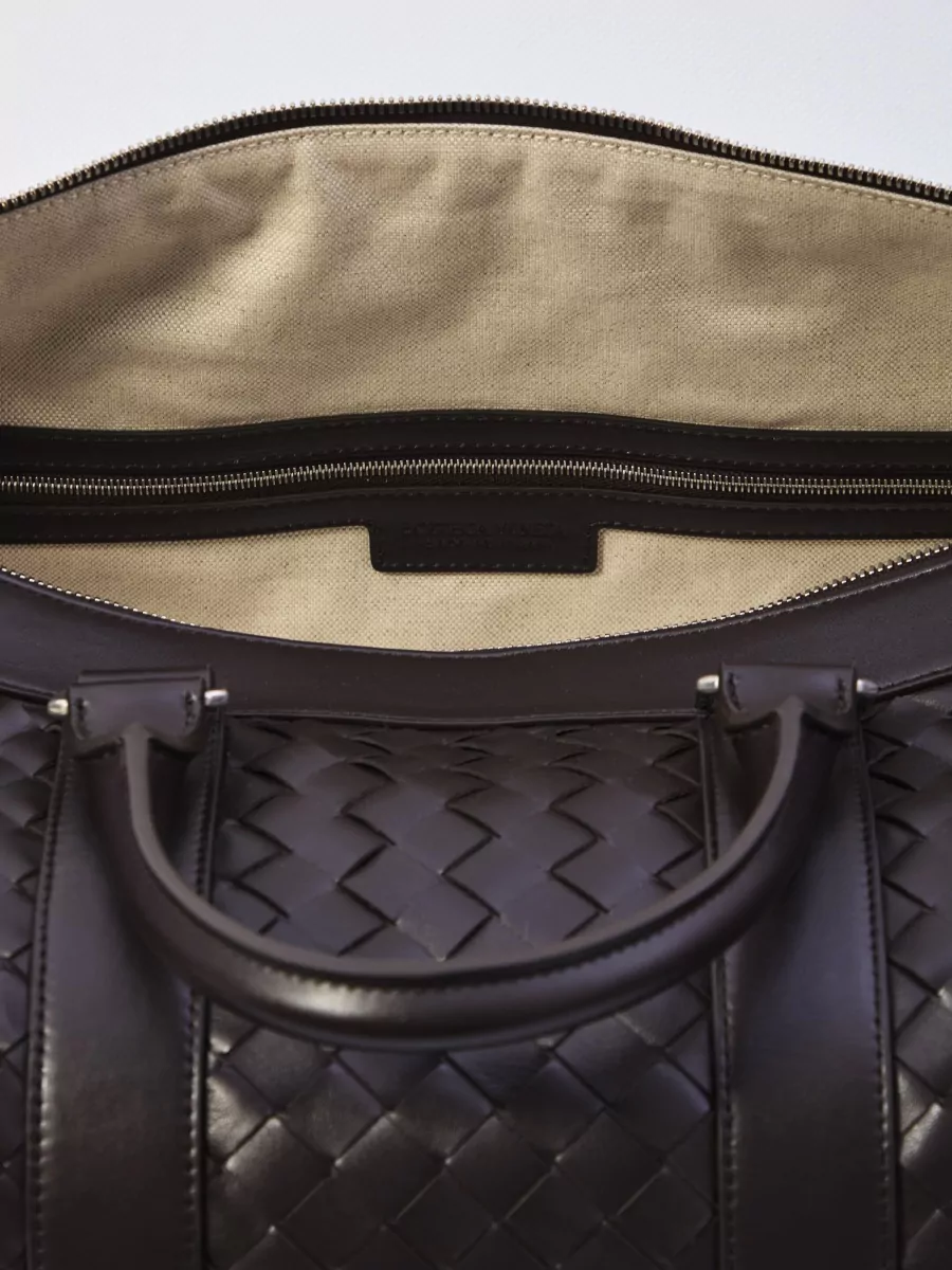 Bottega Veneta Leather Intrecciato Duffle Bag