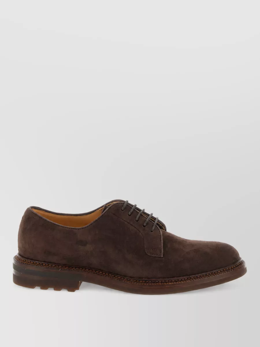 Brunello Cucinelli suede derby shoes
