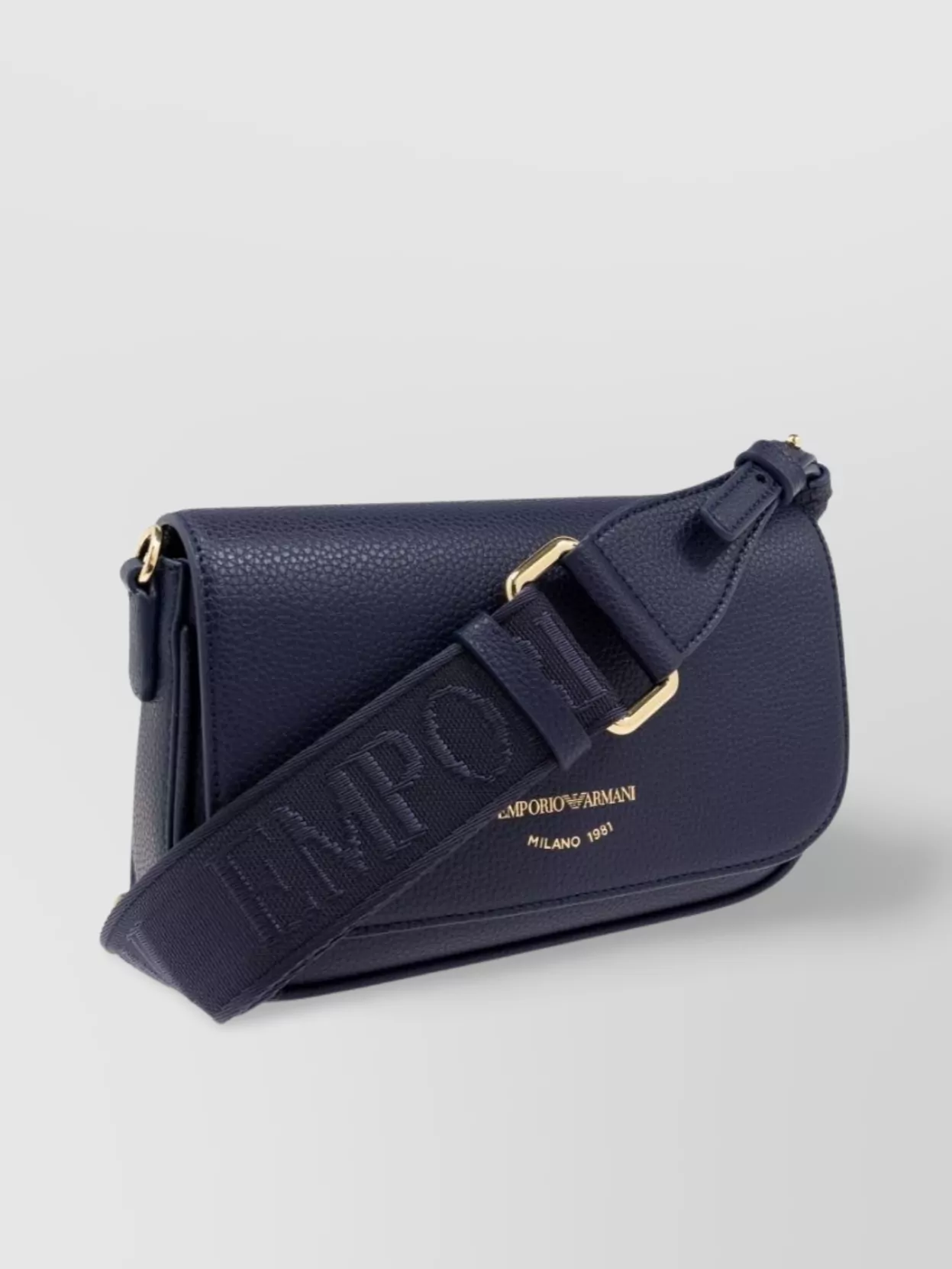 Emporio Armani Chain Strap Faux Leather Satchel