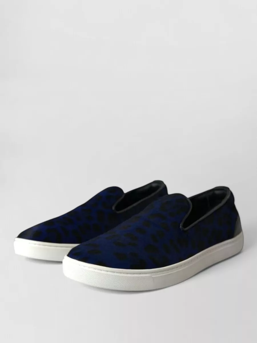 Dolce&Gabbana Calf Hair Leopard Slip-On Sneakers