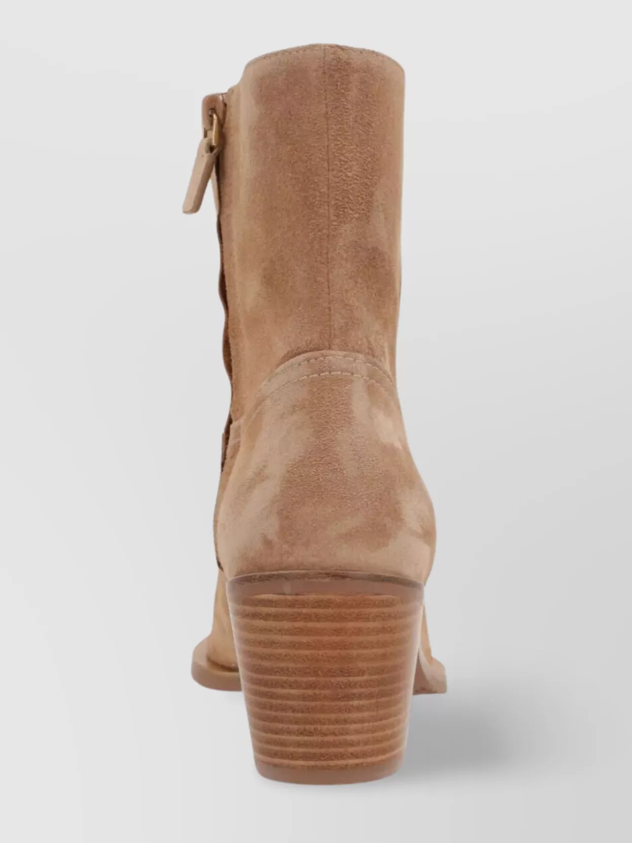 Stuart Weitzman "tate" Block Heel Suede Finish Bootie