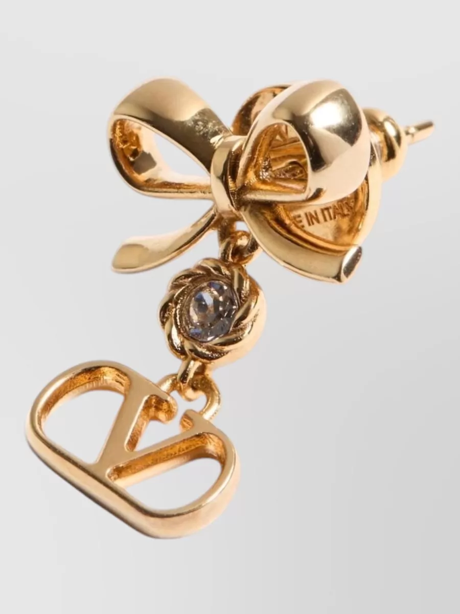 Valentino Garavani Crystal-Embellished Bow Stud Earrings