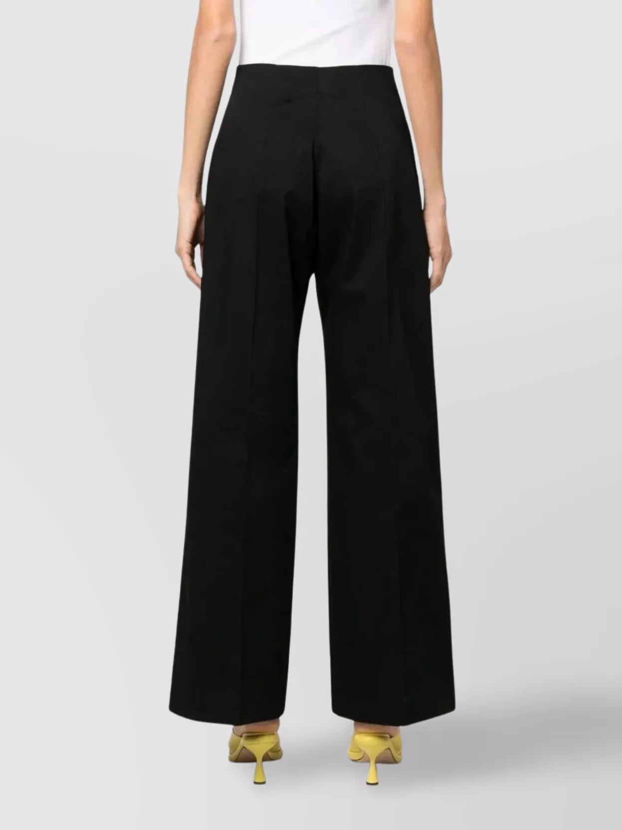 Patou "timeless" Wide Leg Trousers With High Waist In Gray